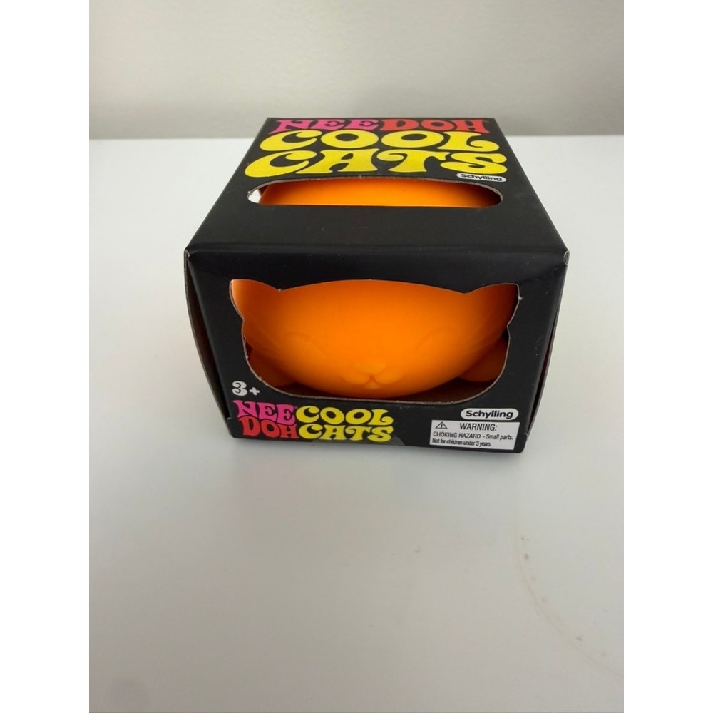 Schylling NeeDoh Cool Cats Fidget Toy Kids Unisex OS Orange Squishy NWT